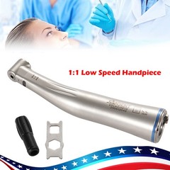 SANDENT Dental 1:1 Fiber Optic LED Contra Angle Handpiece Push Button E-type SA