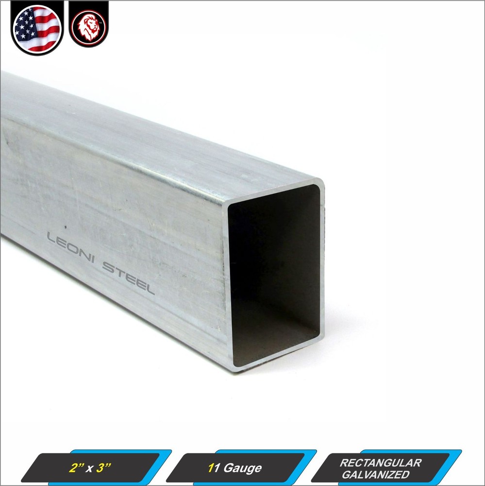 2″ x 3″ Galvanized Rectangular Tube – Mild Steel – 11 ga – ERW – 24″ inch long