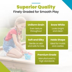 US Silica Snow White Comfortable Play Sand for Sand Tables, 50 lb Bag, 60 Pack
