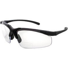Apex Bifocal Safety Glasses 2.5 CLEAR Shatterproof Lenses Black Frame Z87.1