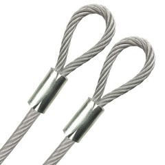 CUT TO SIZE BRAID WIRE ROPE 1/4″ COATED GALVANIZED STEEL CABLE, 12-150in (Clear)