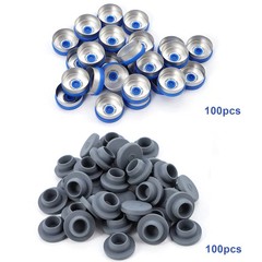 100pcs 3ml Vials-Glass Clear Bottom Headspace Vial with Plastic-Aluminum Fli…