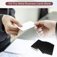 100 Pack Metal Business Cards Blank 3.4×2.1″ Aluminum Laser Engrave Printable