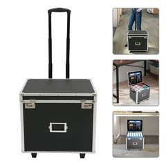 Locking File Chest File Rails Letter/Legal Files Storage Box with Wheels&Handle