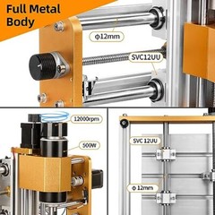 CNC 3018PLUS 500W Router Milling Drill Carving Machine Kit For PCB Wood DIY