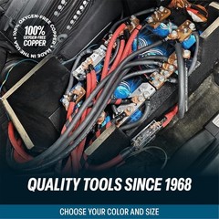 TEMCo 2 AWG 25 Ft Black + 25 Ft Red Welding Cable
