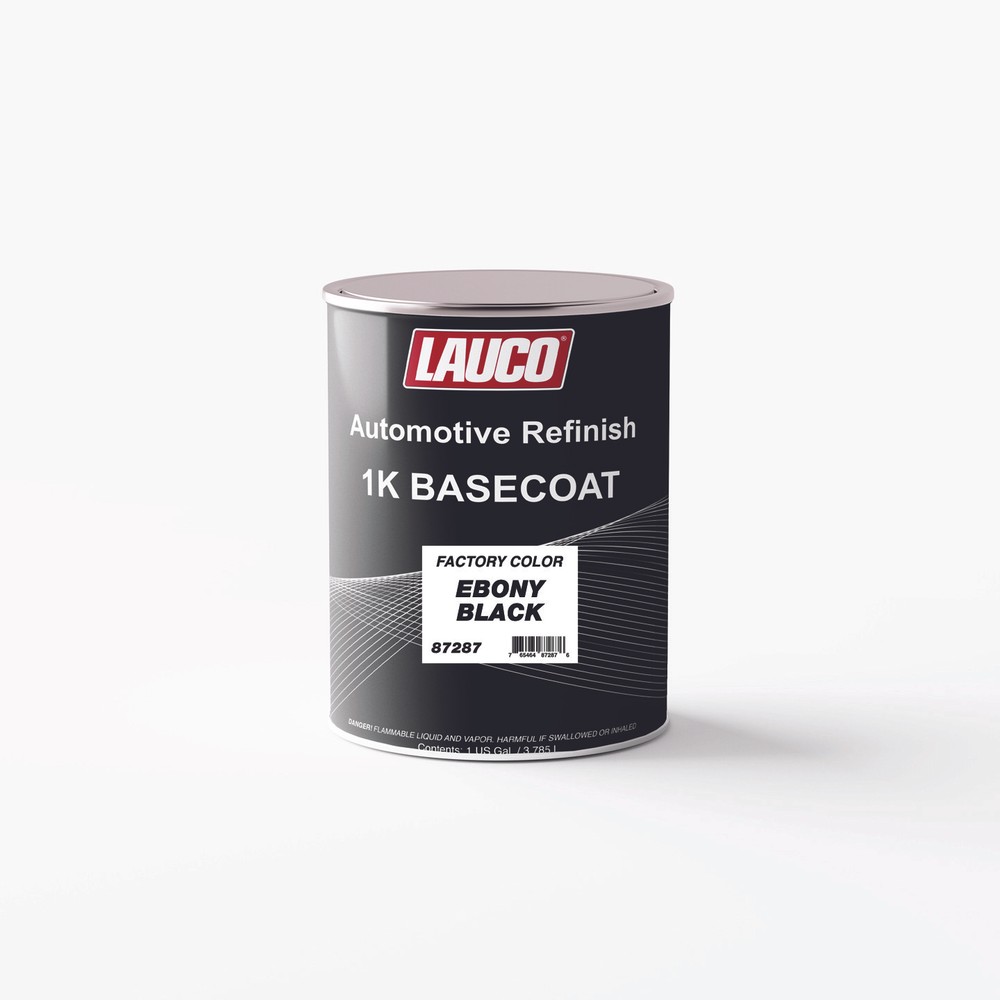 LAUCO 1K Basecoat Ebony Black Auto Paint – 1 Gallon – Spray Gun Ready – Gloss