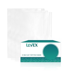 Clear Poly Bags 2-Mil Flat Open Top Plastic Packaging Packing Multiple Sizes
