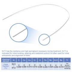AZDENT Dental Orthodontic Super Elastic Niti Arch Wires Rectangular Ovoid/Nature