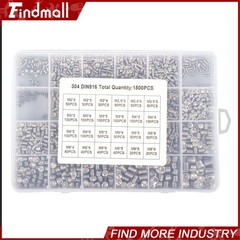 1500PCS Fully Threaded Hex Socket Set Screw Assortment Kit 304 Stainless Steel
