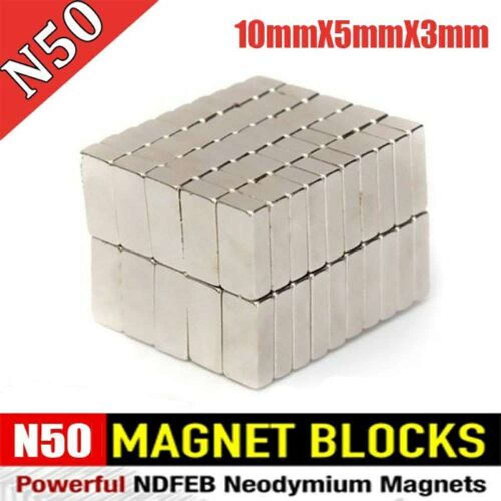 10 20 50 100Pcs Super Strong Block Magnets 10 x 5 x 3mm Rare Earth Neodymium N50
