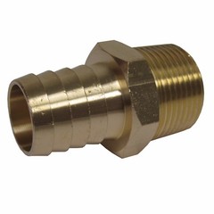 NEW BRASS 1 IN. MNPT X HOSE BARB STRAIGHT FITTING FOR 1 IN. ID HOSE NIB