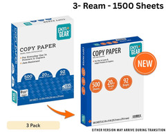 1500 Sheets – Copy Paper, 8.5″ x 11″, 92 Bright, 20 lb., 3 Reams Free Shipping