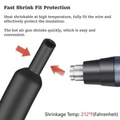 3:1 Heat Shrink Tube – 1″ Clear Dual Wall Marine Adhesive Glue Lined Waterproof