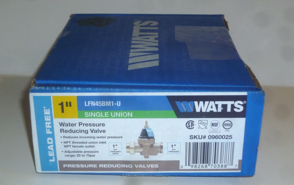 Watts 1 in. Lead-Free Brass Water Pressure Reducing Valve LFN45BM1-U