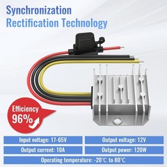 DC 24V to DC 12V 10A 120W Converter Step Down Voltage Regulator Buck Reducer