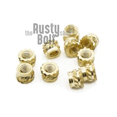 M2 x 2.5mm, 3.5mm OD – Knurled Brass Threaded Heat Set Inserts 3D Printing