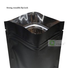 Zip Seal Packaging Bags, Stand Up Mylar Smell Proof Foil Storage Pouches 100/pk