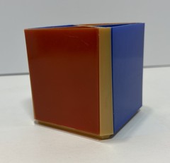 Vtg 1970s Modular Desk Caddy Cube Space Age MCM Plastic Organizer Hong Kong 3″