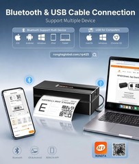 Thermal Label Printer Bluetooth 4×6 Printer Shipping Label USPS FedEx UPS Newest