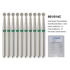 Dental Burs Diamond FG Round End Taper Football Flame Long Round Pear High Speed