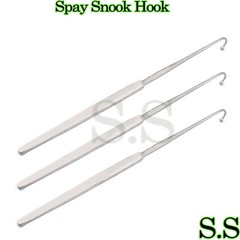 3 PCS SPAY SNOOK HOOK 8″ VETERINARY SURGICAL INST STAINLESS STEEL