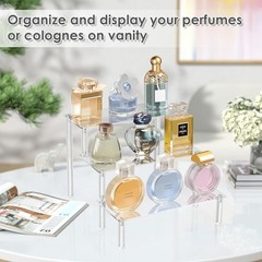 Acrylic Display Risers,Clear Display Risers Stand Small Mini Shelf 3 Tiered
