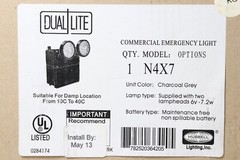 DUAL LITE N4X7 2 LAMP HEAD 6V-7.2W EMERGENCY LIGHT, SUITABLE FOR DAMP LOCATIONS