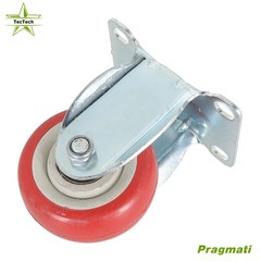 2Pcs Roating With Brake + 2Pcs Fixed Wheel 3″ Heavy-duty PU Casters Total 4Pack