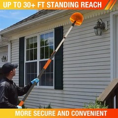 Laanpole 30Ft Cobweb Duster Extension Pole Spider Web Brush For Cleaning