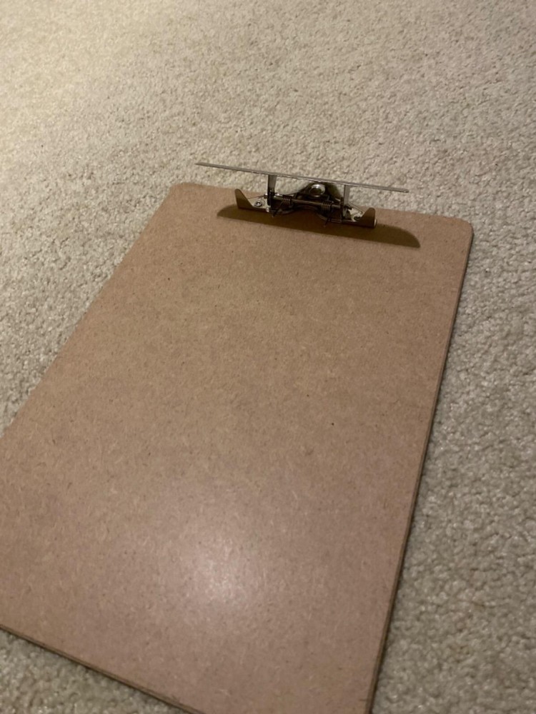 Officemate Recycled Wood Clipboard Letter Size Low Profile Clip 9 x 12.5 Brown