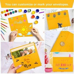 50 Packs Yellow 5×7 Envelopes 5×7, Fade Bright A7 (5.25×7.25in),