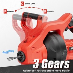 SHALL 20V Cordless Drain Auger, for 3/4’’-2’’ Sewer Pipe, Sink Toilet Bathroom