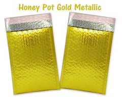 4×8 Honey Pot Gold & Pink Metallic BUBBLE MAILER Combo Padded Business Envelopes