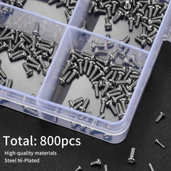 800 Pcs Tiny Screws for Electronics Micro Small Mini Phillips Pan Head Machine