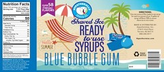 Hypothermias BLUE BUBBLE GUM Flavor Syrup 🍧 Snow Cone machine Shaved Ice Syrup