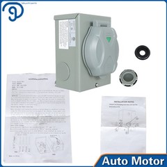NEMA SS 2-50P Weatherproof 125/250 V 50 Amp 3 Prong Generator Power Inlet Box