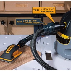 2-1/2 In. to 1-1/4 In. Hose Reducer for Dust Collection Systems