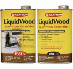 Abatron LiquidWood Epoxy Wood Consolidant 2-Quart Kit Part A & B Wood Repair
