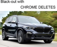 Chrome Delete Vinyl Wrap Kit High Gloss, Black Out Window & Door Trim 4In x 30Ft
