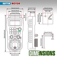 【US】4 Axis Electronic Wireless Handwheel Manual Control CNC Mach3 USB Handle MPG