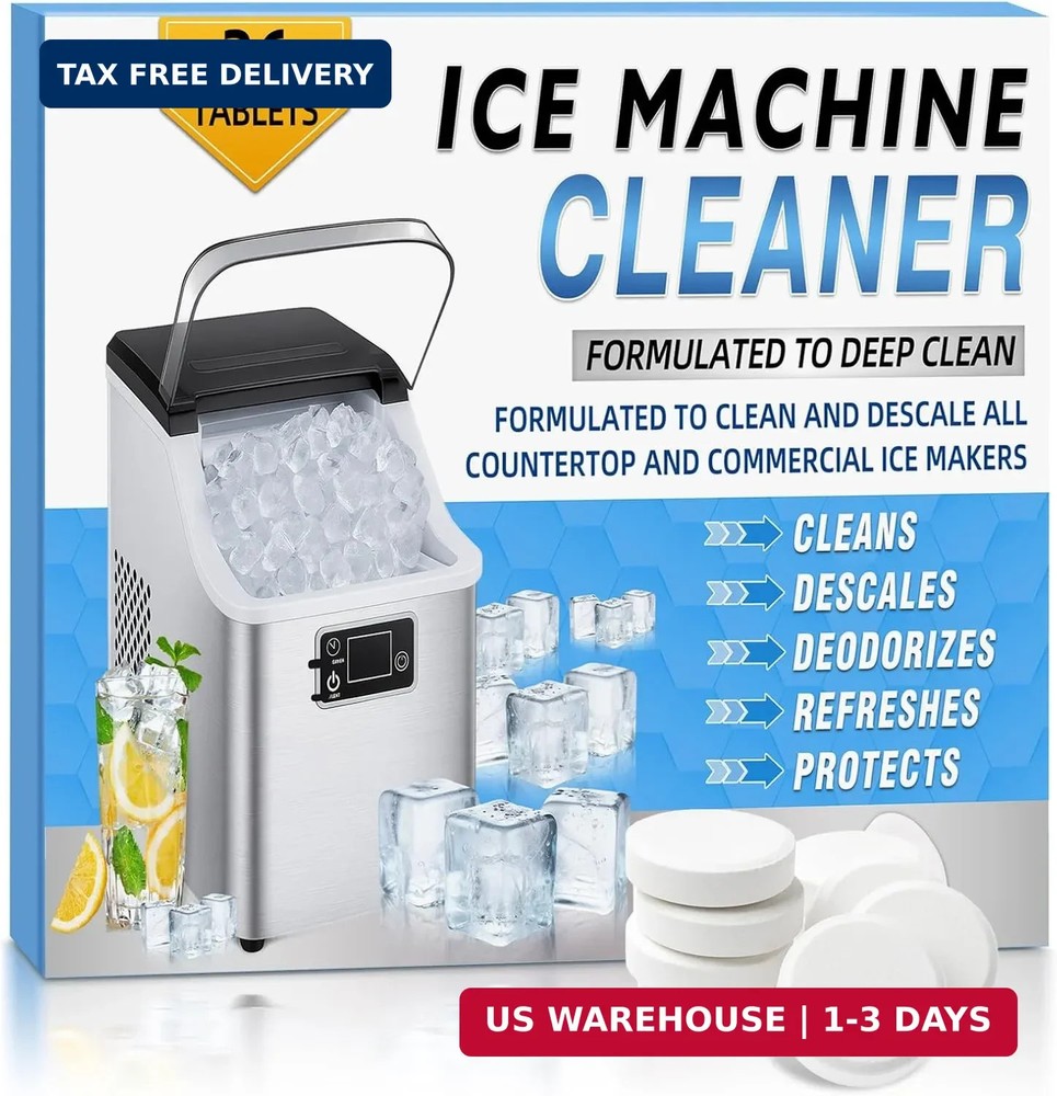 Ice Machine Cleaner Tablets, Countertop Ice Maker Cleaner, 36 Counts Descaler, N