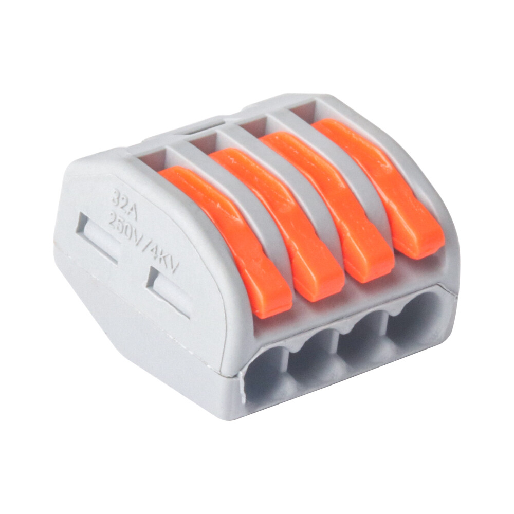 10PCS Lever-Nut 4 Conductor Compact Wire Connector PCT-214 Terminal Block