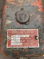 Perfection Gear Corp. 20 to 1 Right Angle Gearbox