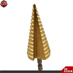 3 Pcs HSS Step Drill Bit Set Titanium Coated High-Speed Steel Cone Drill Bit