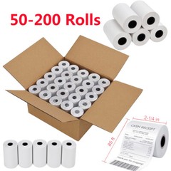50-200 Rolls Case 2 1/4″ x 85′ Thermal Cash Register Credit Card Receipt Paper