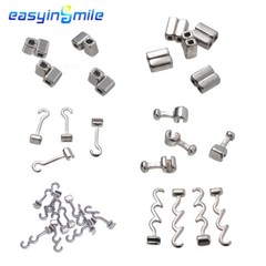 10pcs Dental Orthodontic Crimpable Hooks Stainless Steel Size Option Easyinsmile