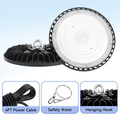8Pack LED 200W UFO High Bay Lights Factory Shop GYM Warehouse Light Lamp Fixture
