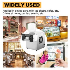 Commercial Snowflake Ice Machine, Snow Cone Machine, Ice Shaver Slush Maker