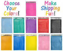 Assorted Sizes 8.5×12, 6×9, & 4×8 Colored Poly Bubble Mailers, Padded Envelopes!
